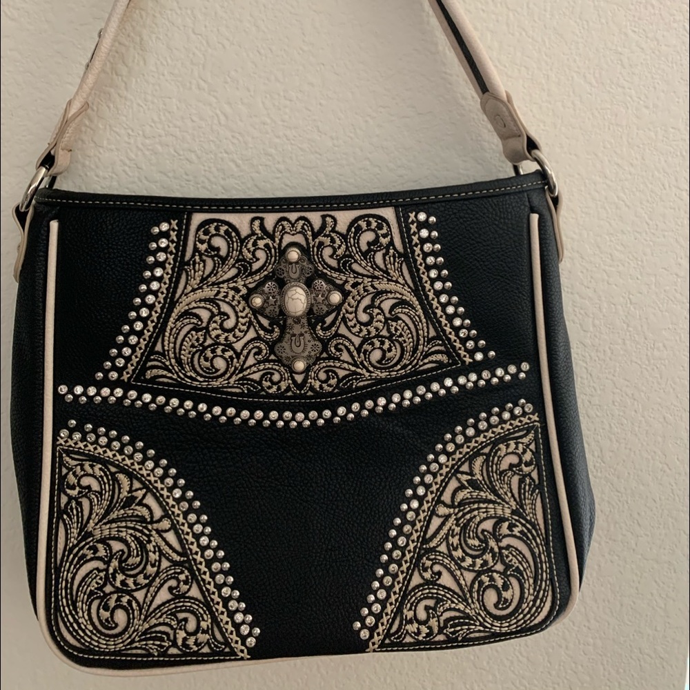 Black Purse with Bead design